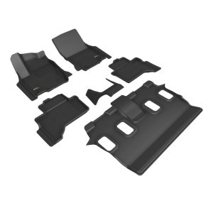 Lexus GX Floor Mat Set - Front Rear and Third Row - 3D MAXpider - KAGU - Black - `24-`26 Lexus GX Floor Mat Set - Front Rear and Third Row - 3D MAXpider - KAGU - Black - `24-`26